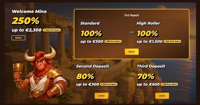 Minocasino mobile banner